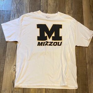 Champion White Mizzou Short Sleeve Tee